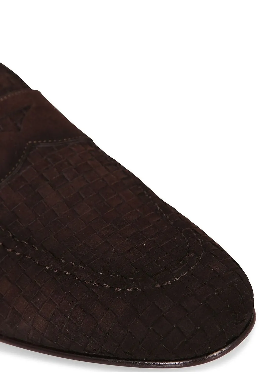 Santoni Woven Penny Loafers