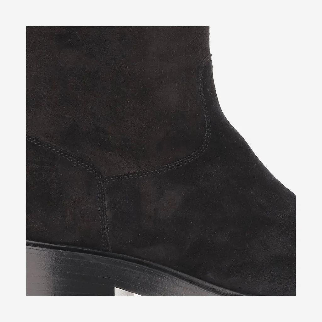 Buckled Suede Ankle Boots
