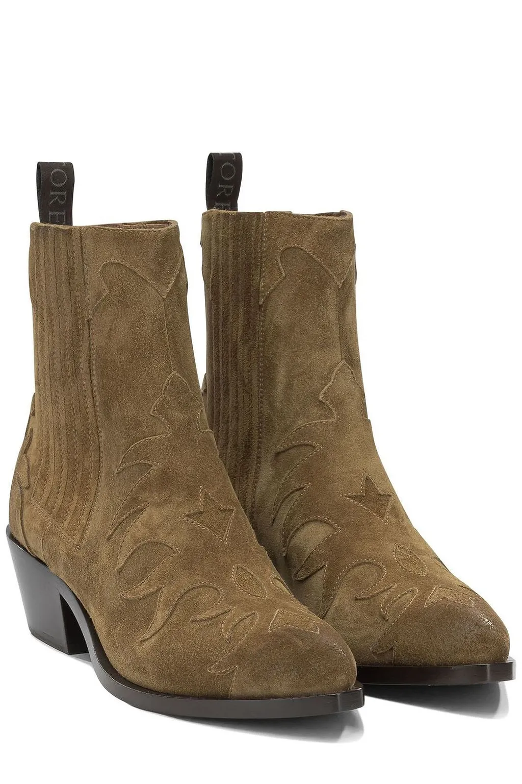 Sartore Velour 45 Cowboy Ankle Boots