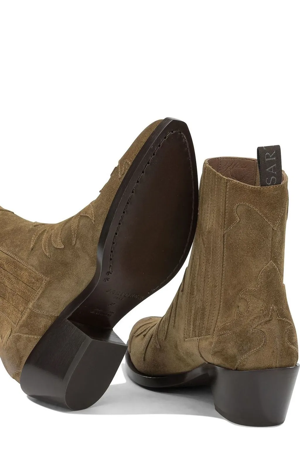 Sartore Velour 45 Cowboy Ankle Boots