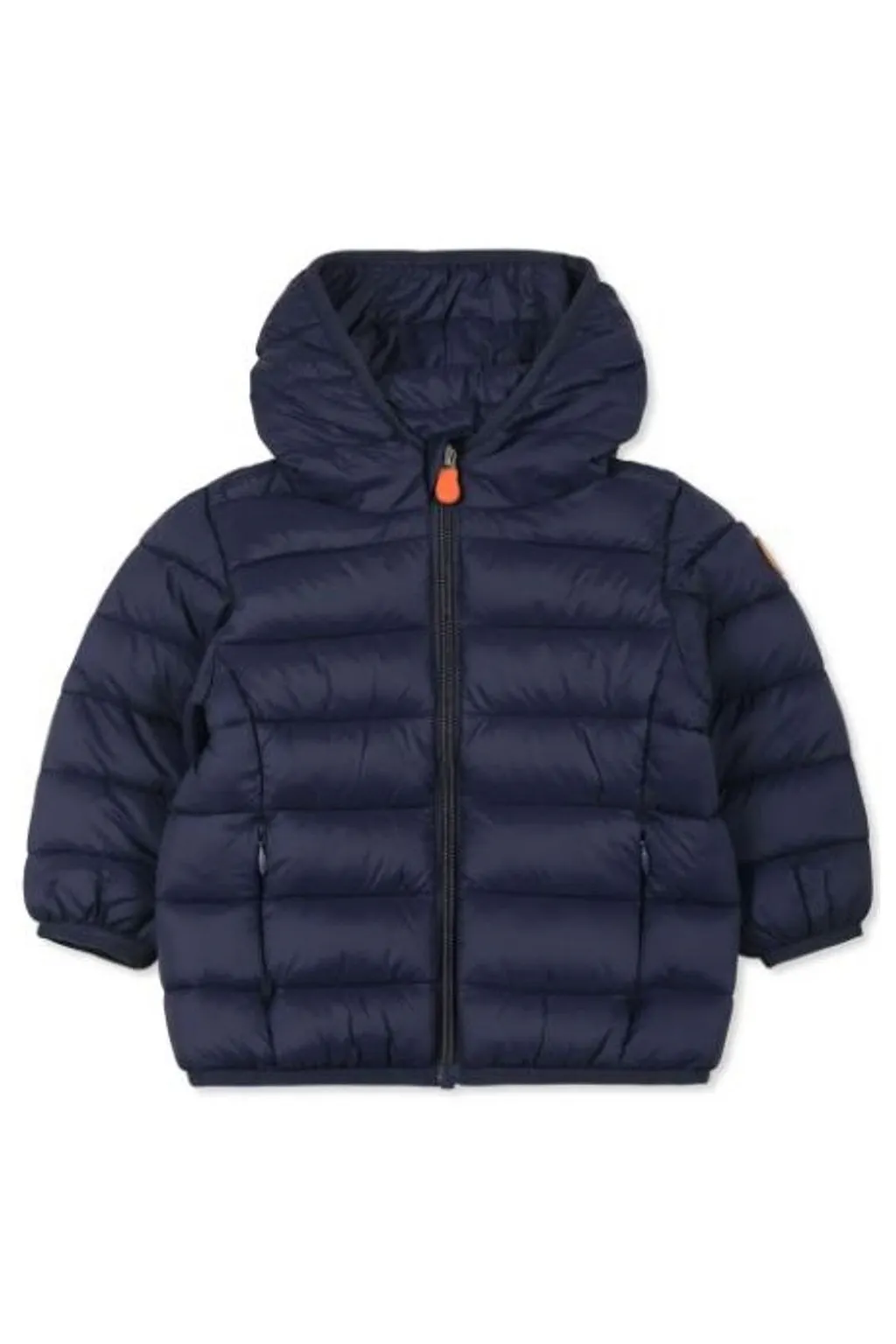 Save The Duck Kids Logo Patch Hooded Jacket