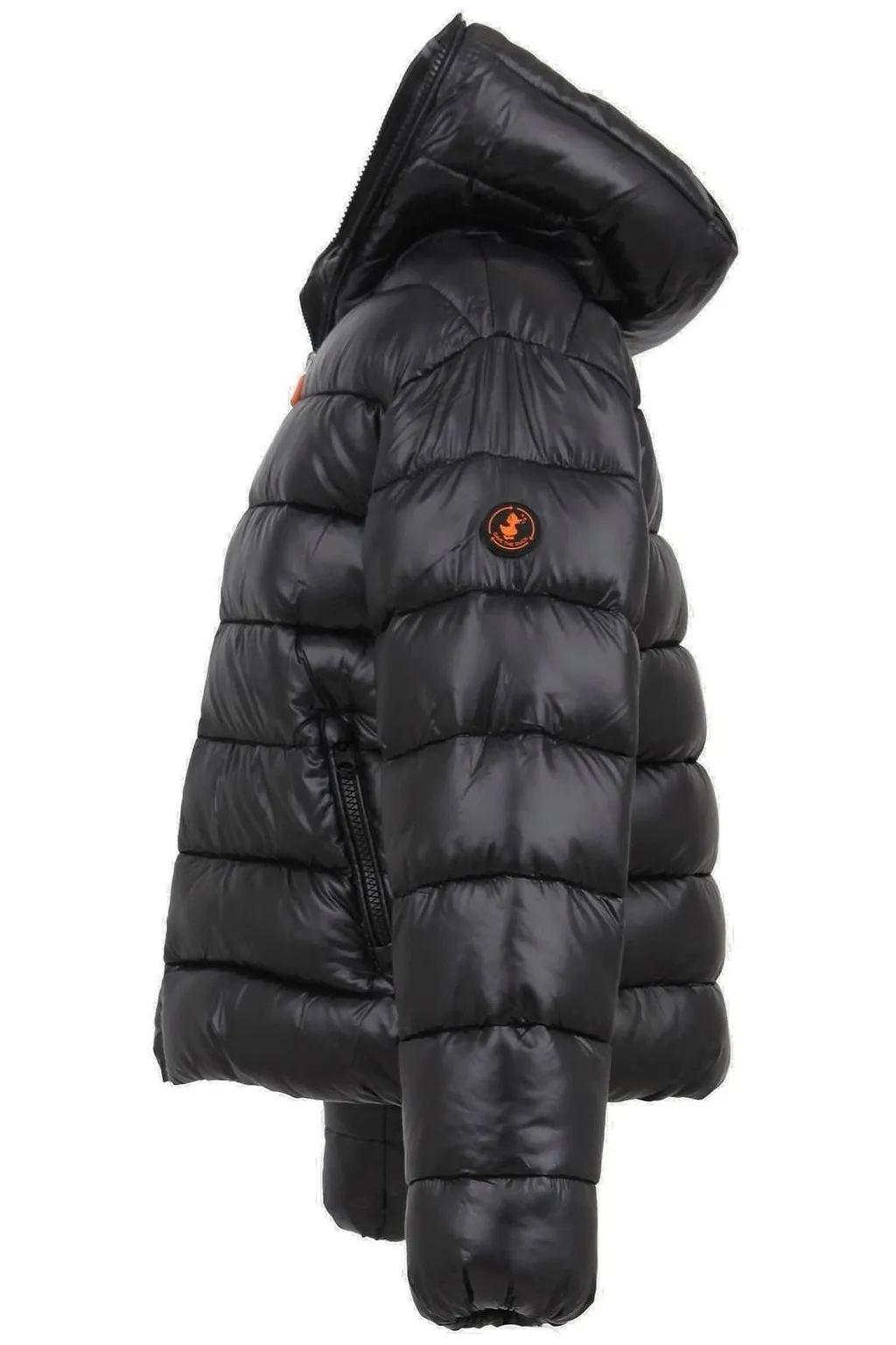 Save The Duck Kids Logo Patch Hooded Jacket