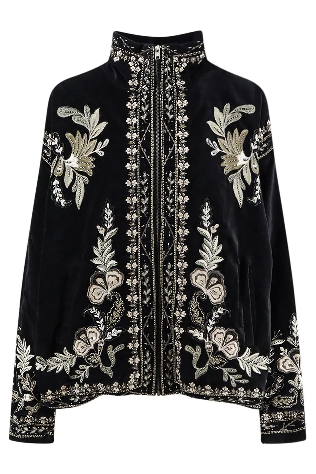 Scarlett Poppies Embroidered Zip Jacket