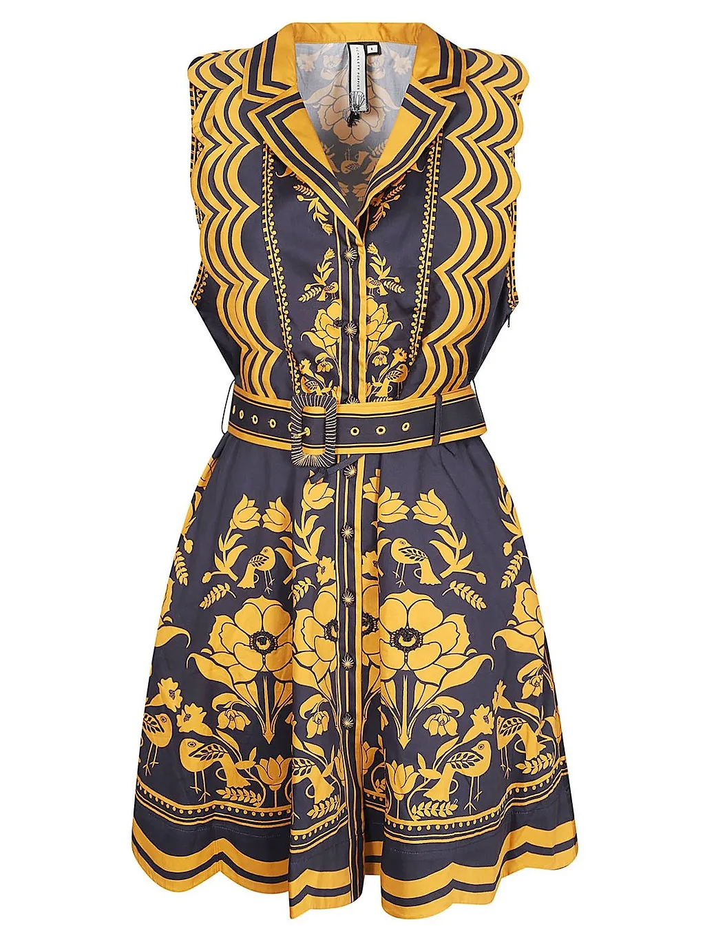 Scarlett Poppies Vixeen Belted Printed Dress