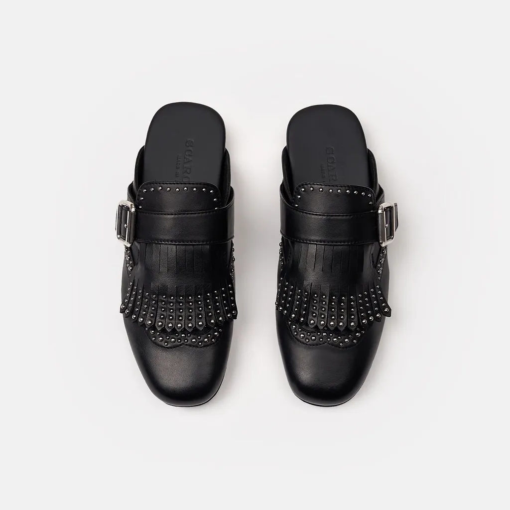 Gaia Studded Mule Flat Shoes