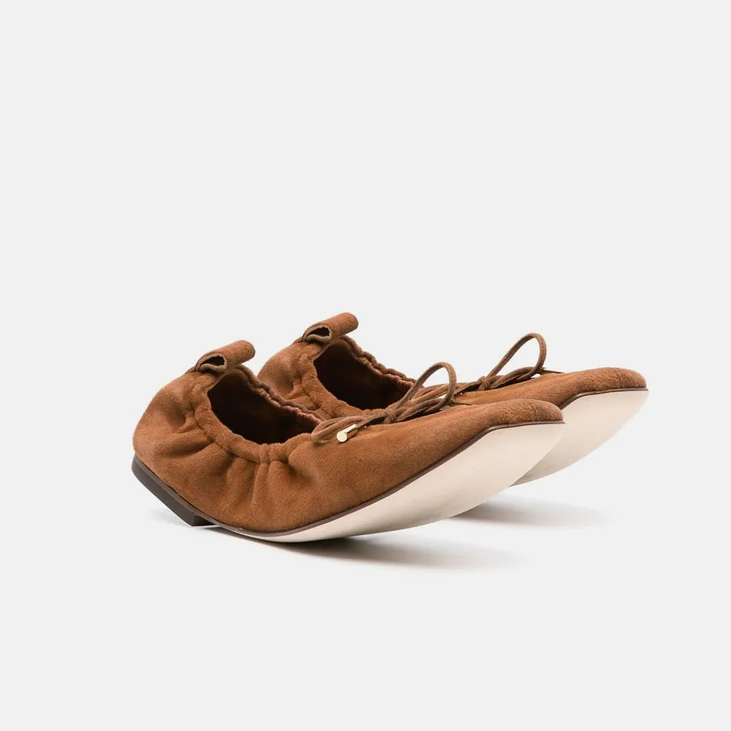 Scarosso Margot Ruched Ballet Flats