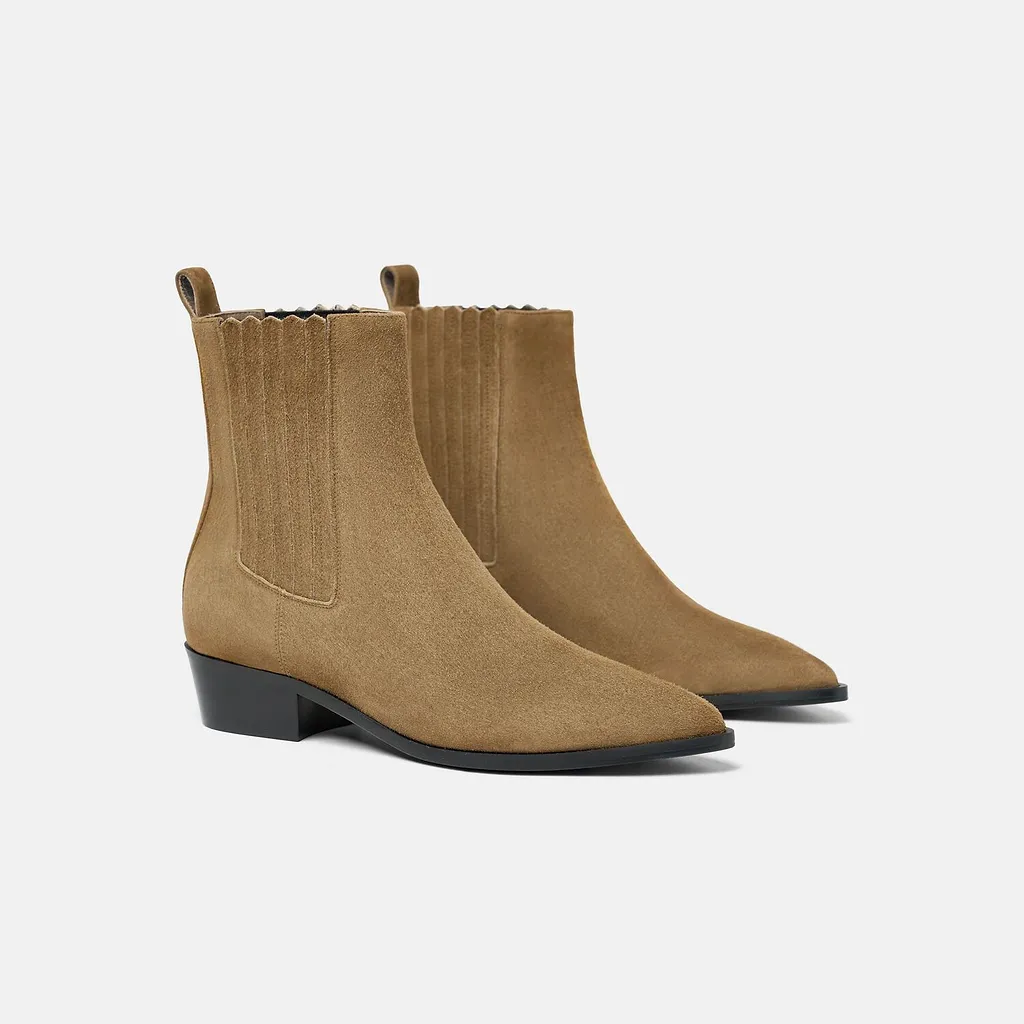 Olivia Pleated Chelsea Boots