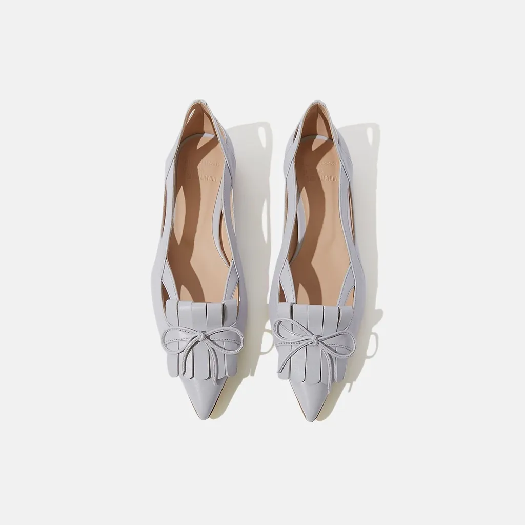 Spicy Ballet Cutout Bow Ballet Flats