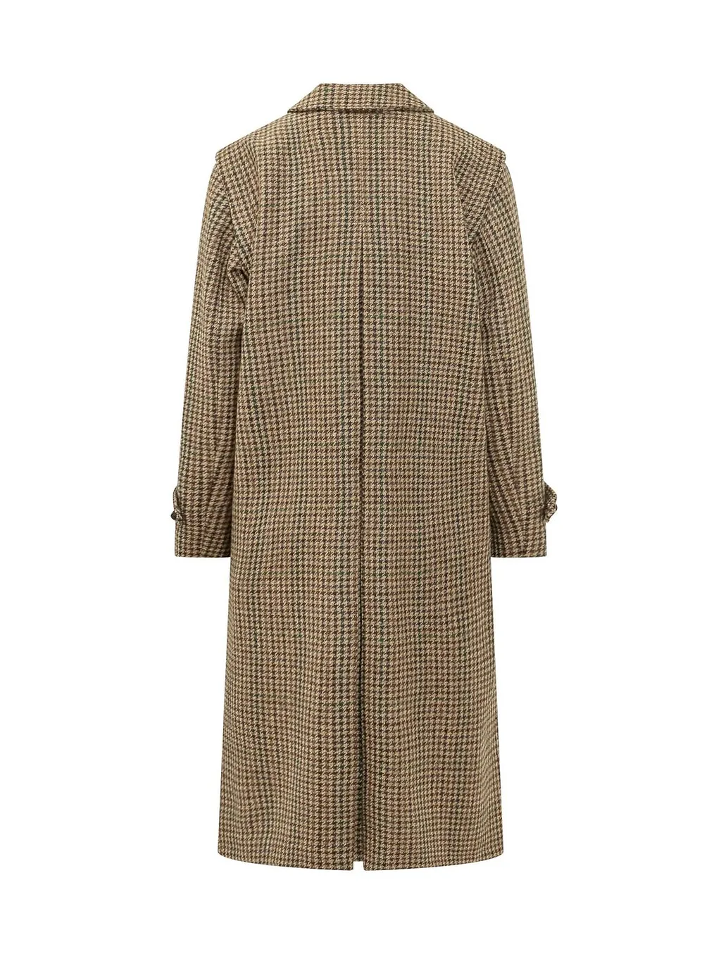 Lena Houndstooth Long Coat