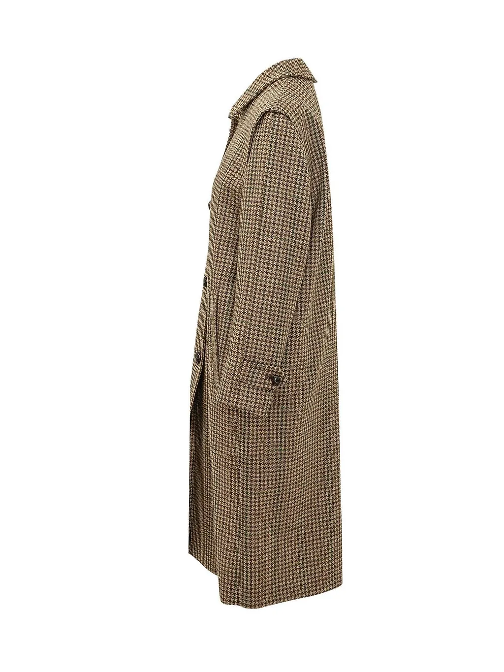 Lena Houndstooth Long Coat
