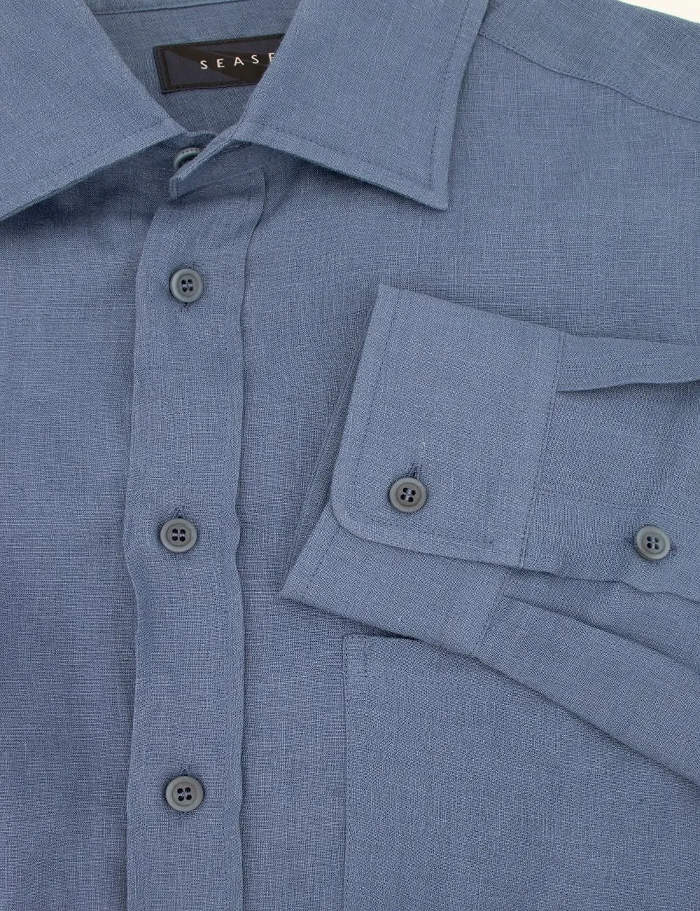 Sease Patch-Pocket Fitted Shirt