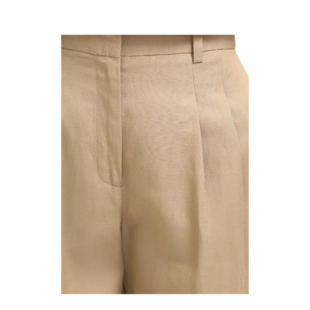 Selected Pleated Wide-Leg Pants