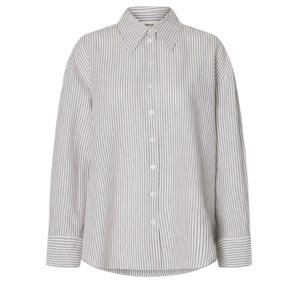 Selected Striped Button-Up Shirt