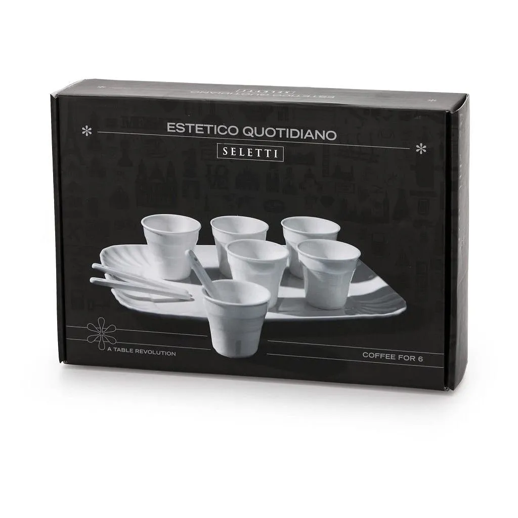 Seletti Coffee Set Of 6 Cups + 1 Tray