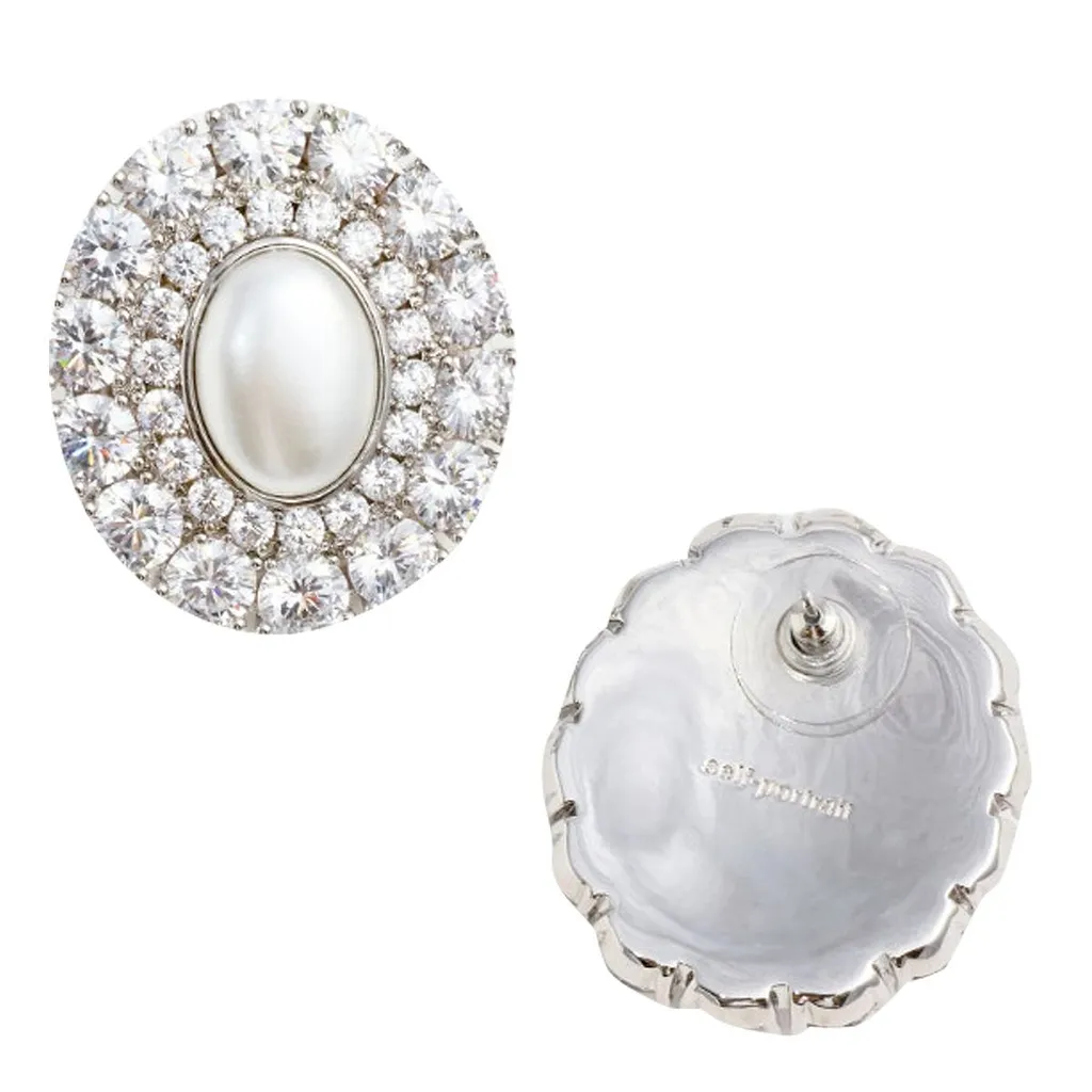 Bijoux Oval Stud Earrings