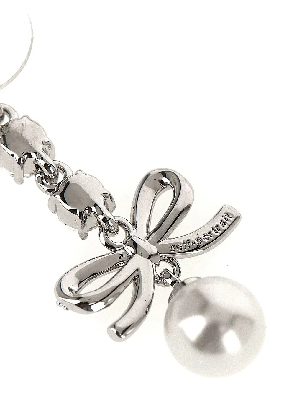 Bow Crystal Drop Earrings