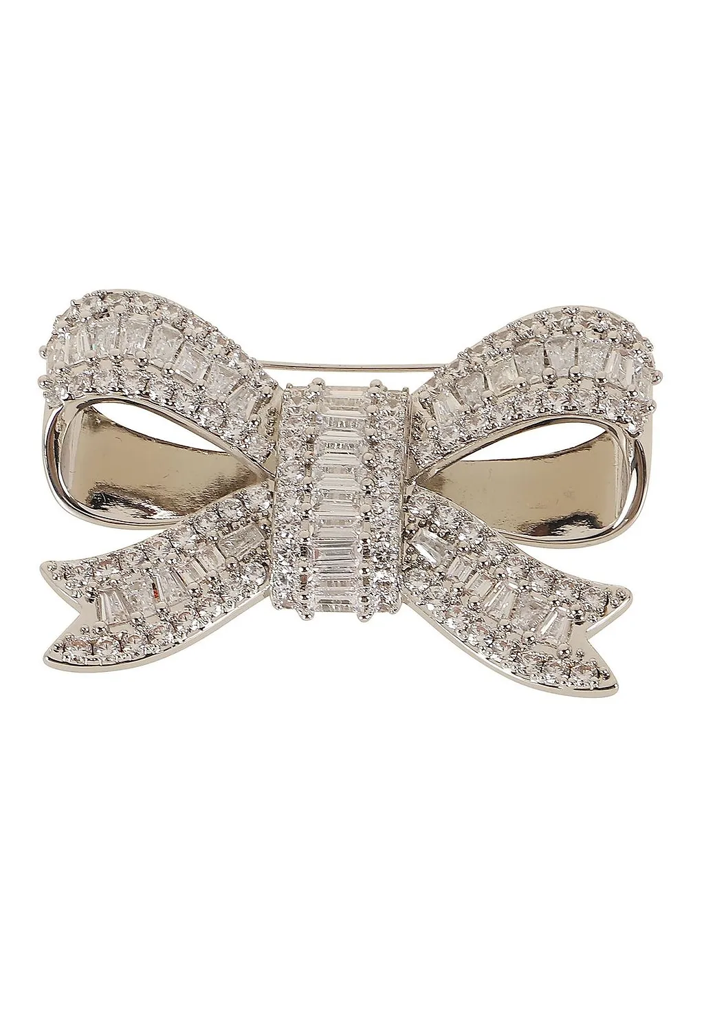 Crystal Bow Brooch