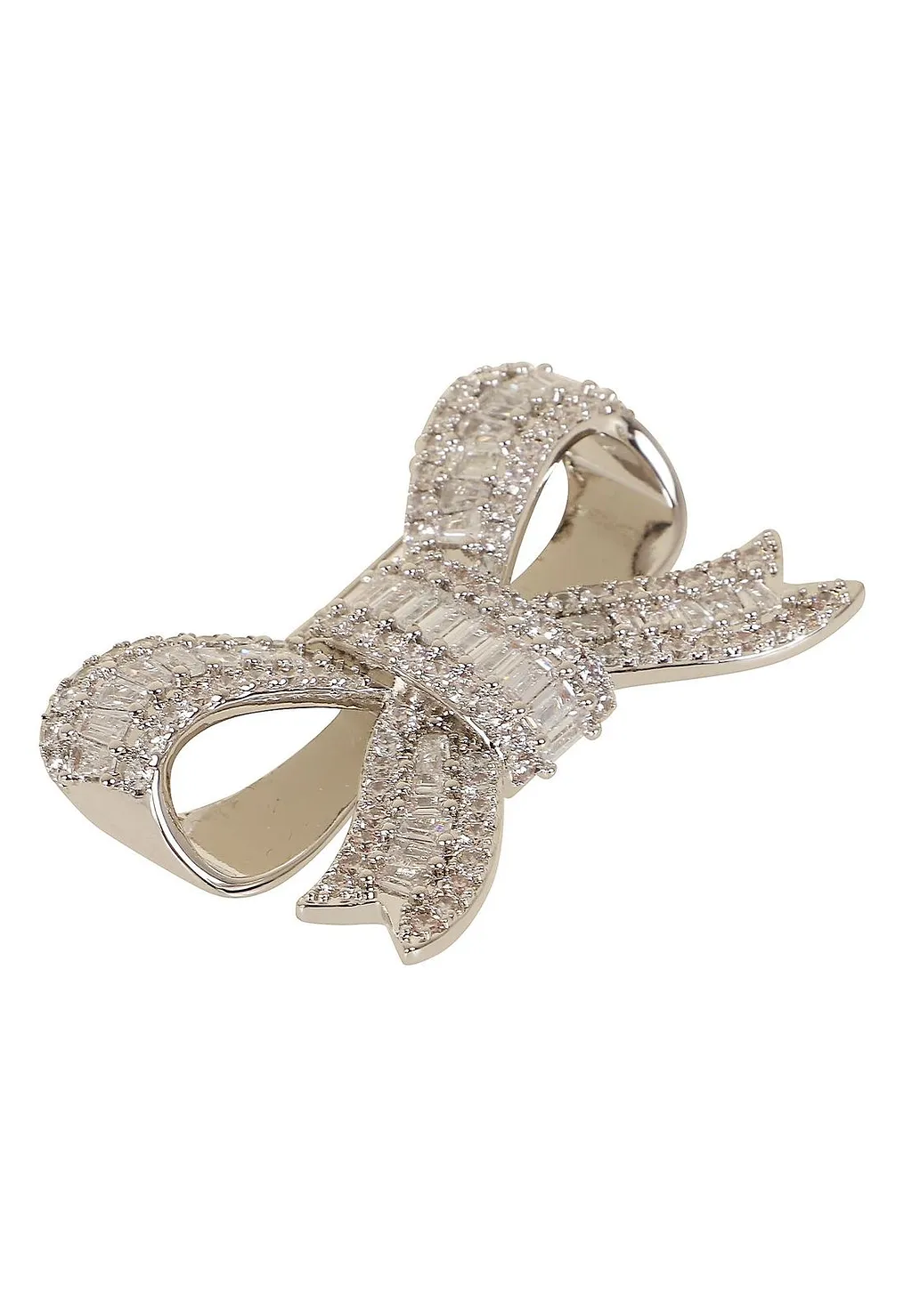 Crystal Bow Brooch