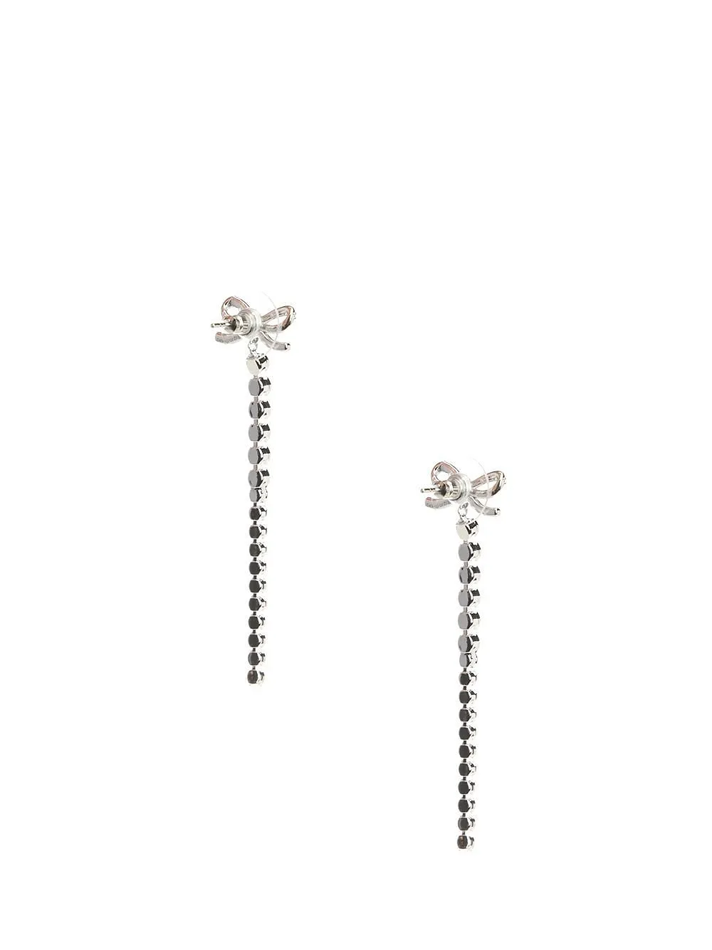 Self-Portrait Embellished Bow Droplet Earrings
