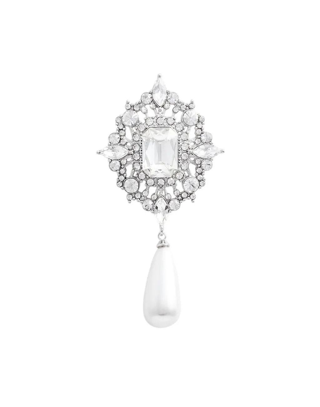 Self-Portrait Embellished Droplet Earrings