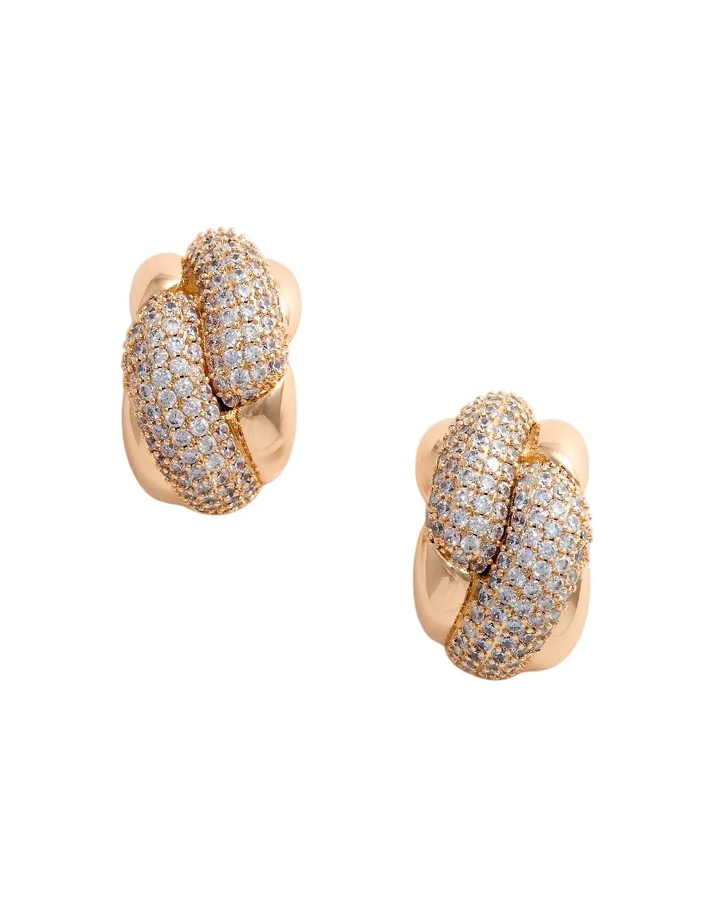 Self-Portrait Embellished Knot Earrings