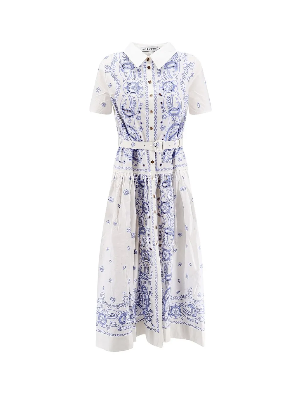 Self-Portrait Embroidered Midi Dress