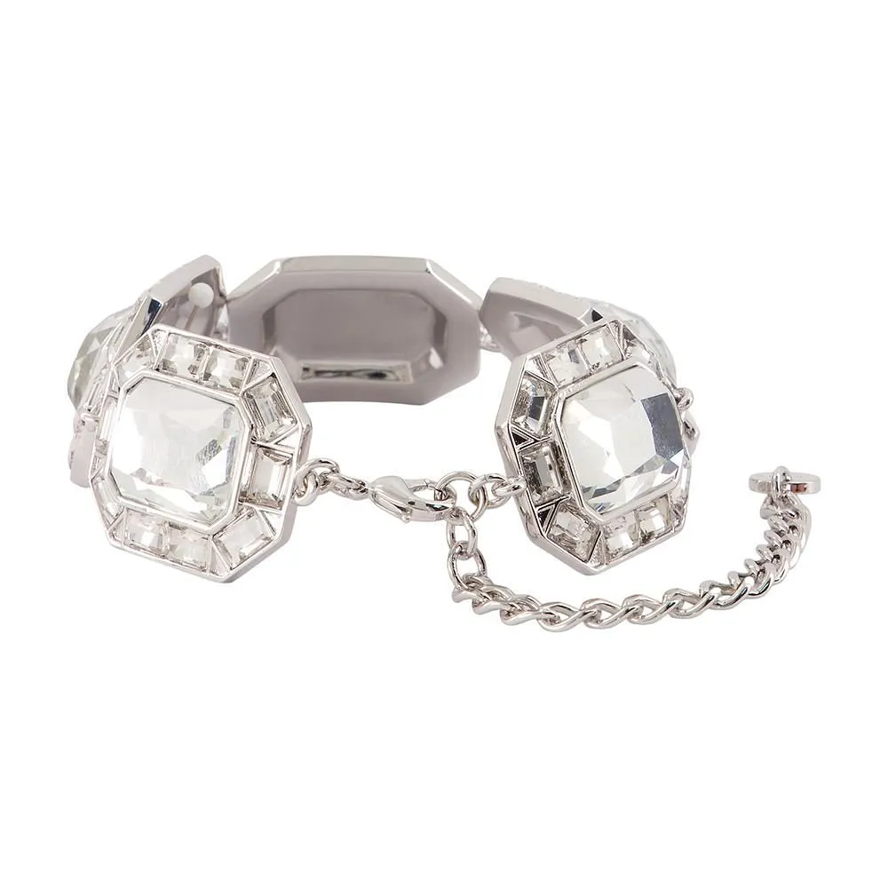 Self-Portrait Faceted Crystal Link Bracelet