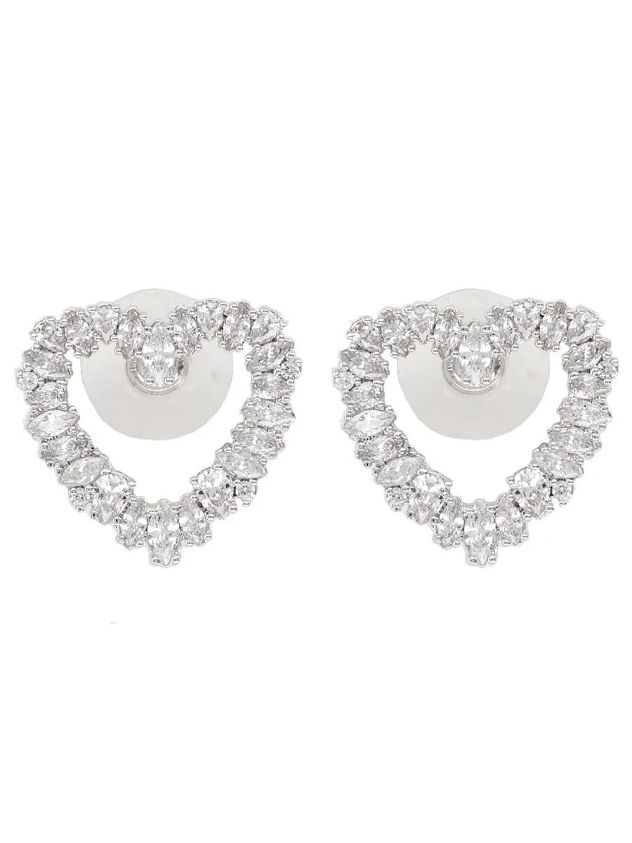 Self-Portrait Mini Heart Embellished Earrings
