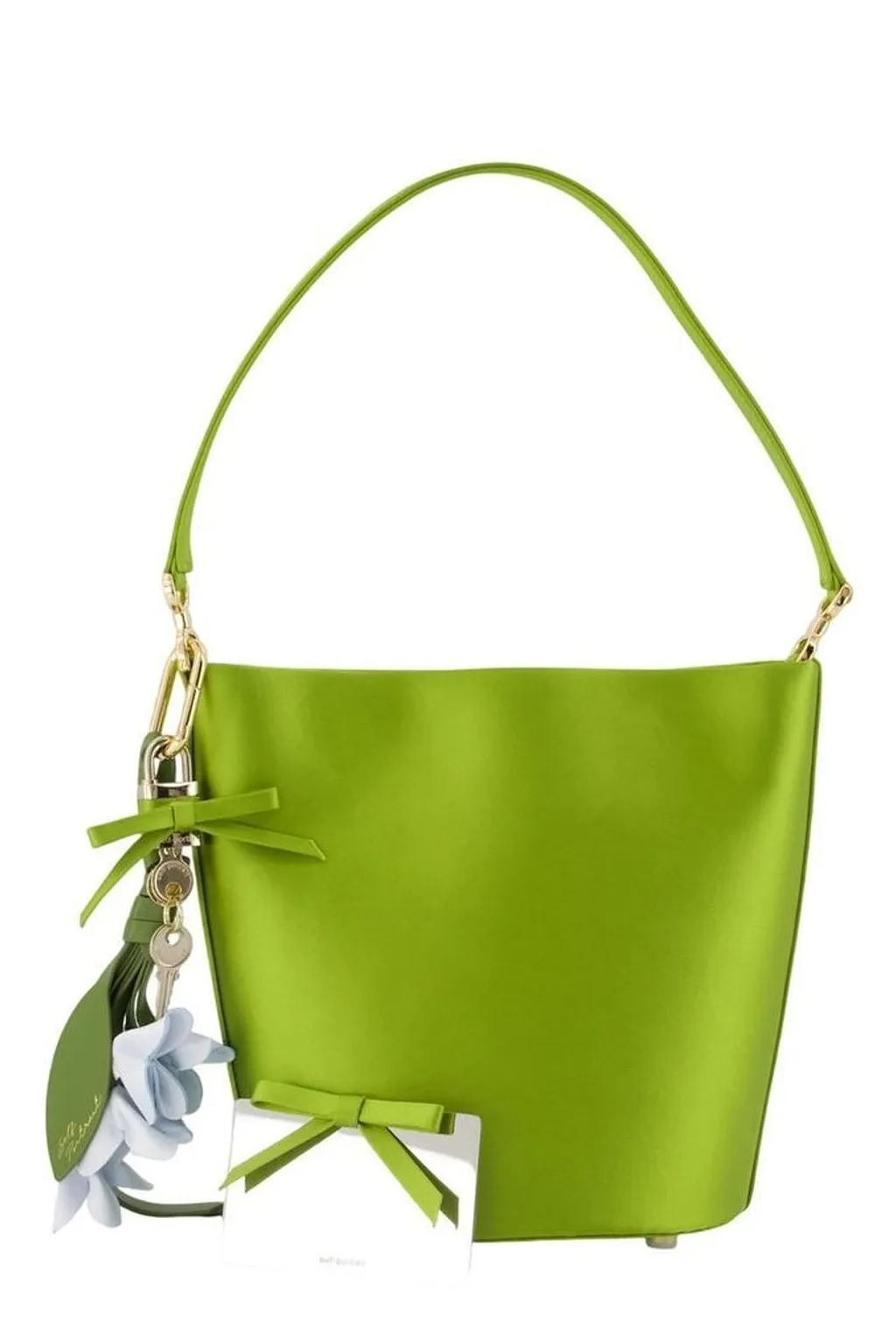 Self-Portrait Satin Bucket Bag