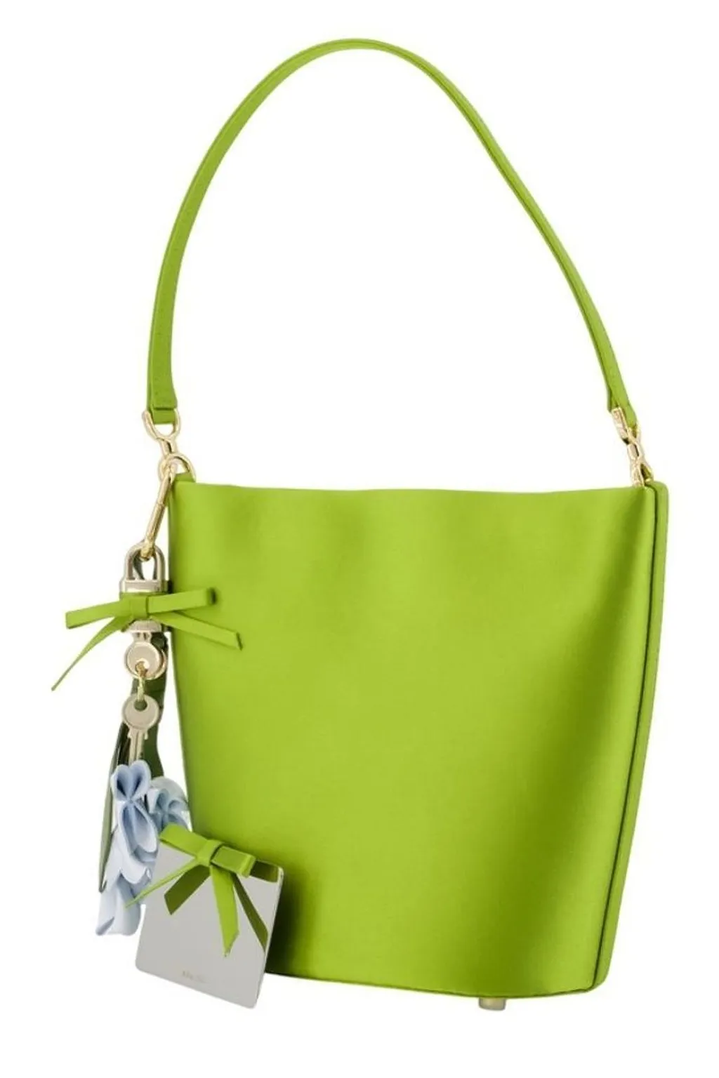 Self-Portrait Satin Bucket Bag