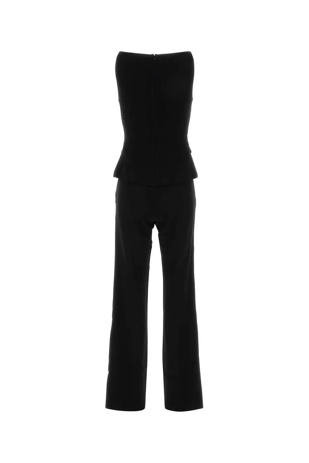 Self-Portrait Sleeveless Crepe Jumpsuit