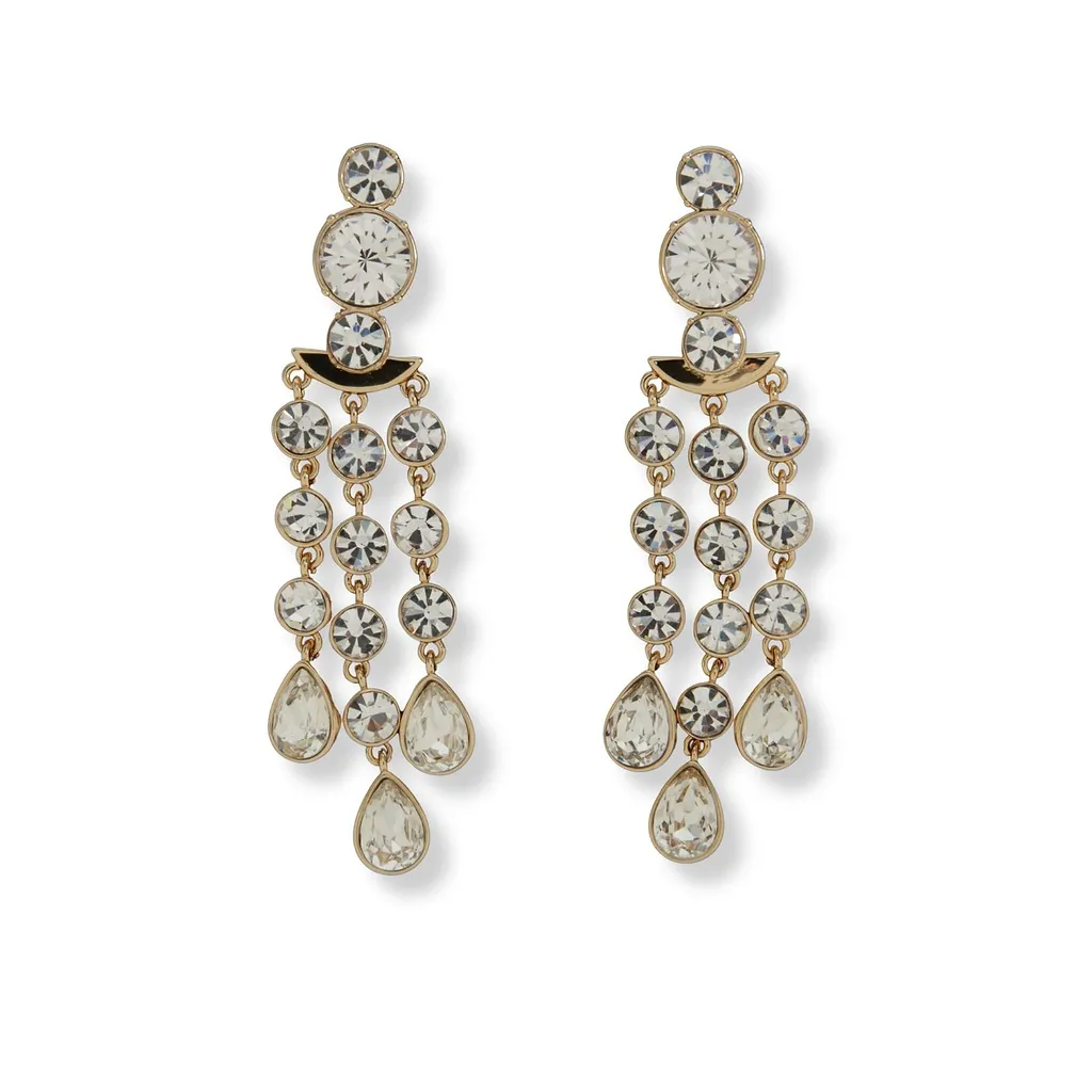 Self-Portrait Teardrop Embellished Earrings