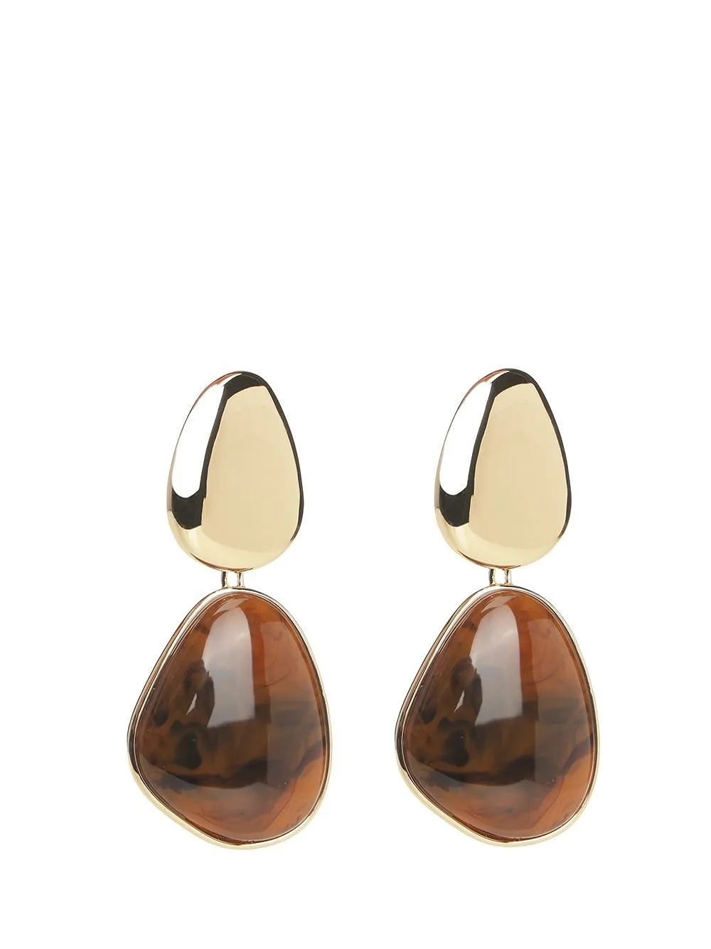 Self-Portrait Tiger Eye Tiered Earrings