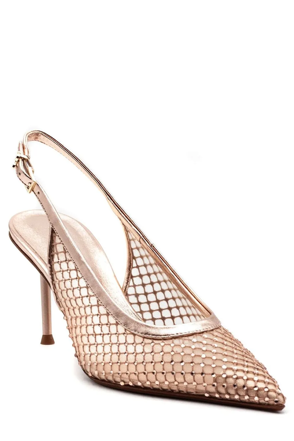 Sergio Levantesi Greta Mesh Slingback Heeled Pumps