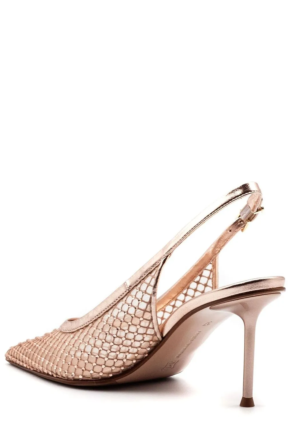 Sergio Levantesi Greta Mesh Slingback Heeled Pumps