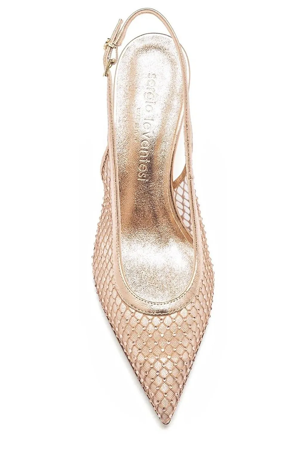 Sergio Levantesi Greta Mesh Slingback Heeled Pumps