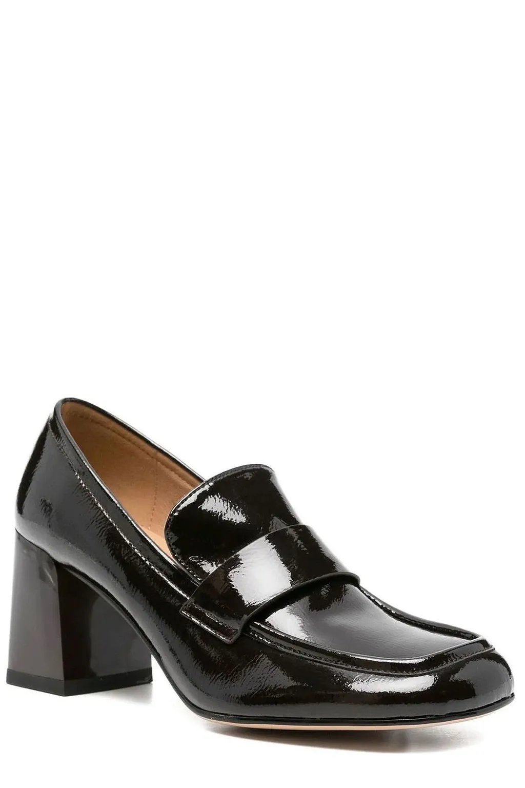 Sergio Moretti Block Heel Loafer Pumps