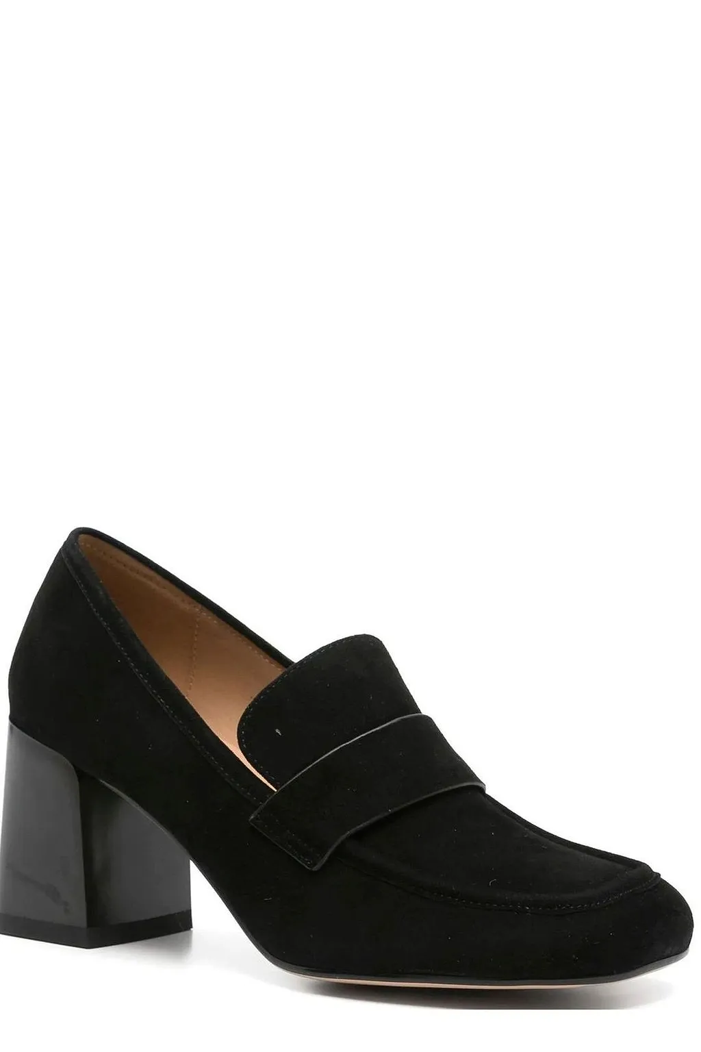 Sergio Moretti Block Heel Loafer Pumps