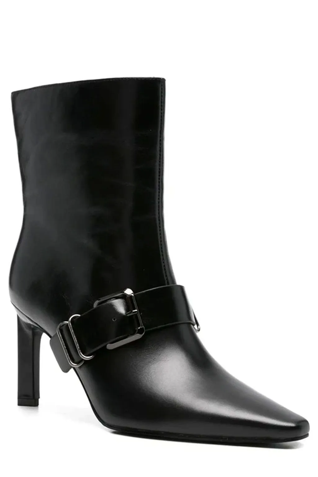 Sergio Moretti Buckled Pointed-Toe Boots