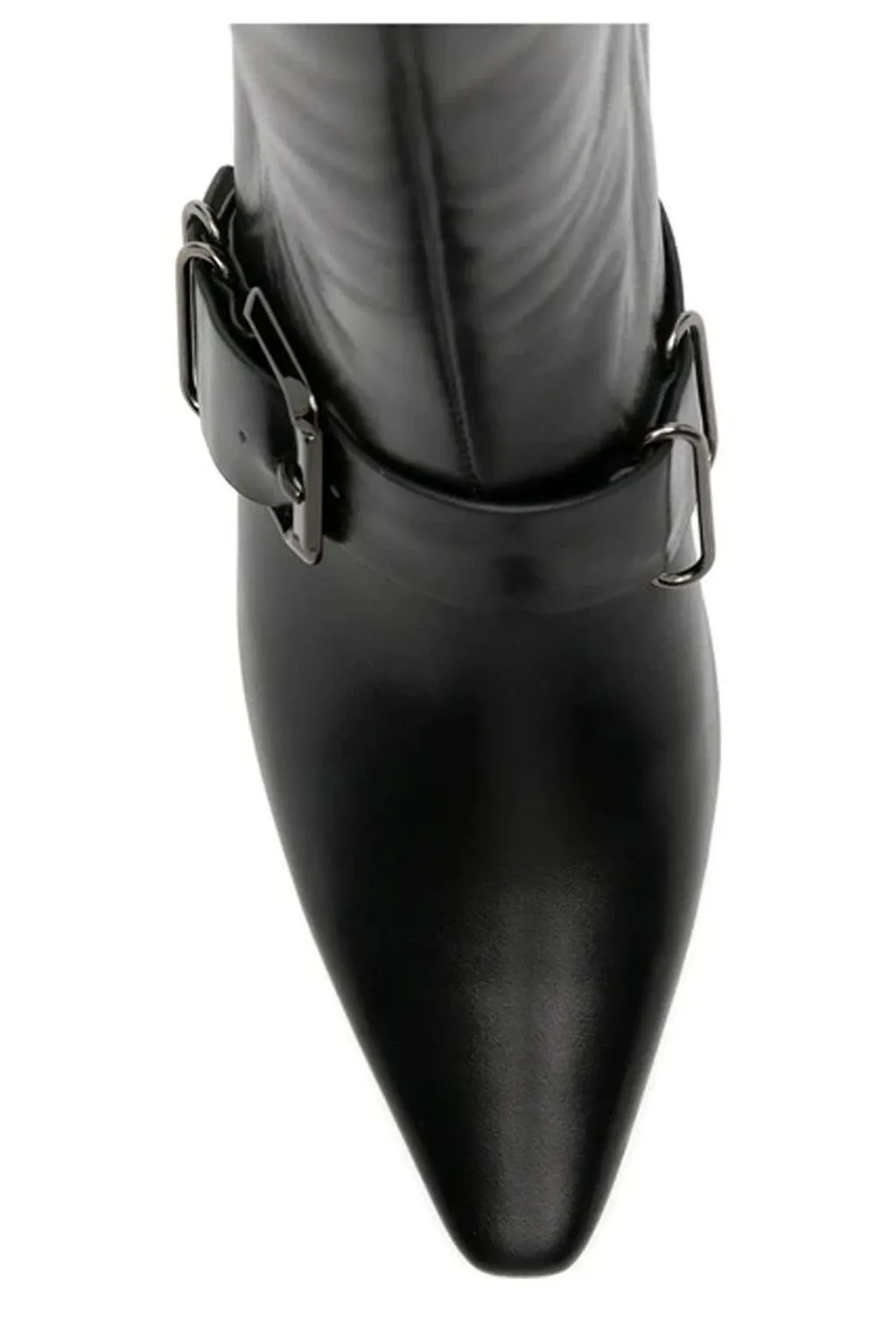 Sergio Moretti Buckled Pointed-Toe Boots