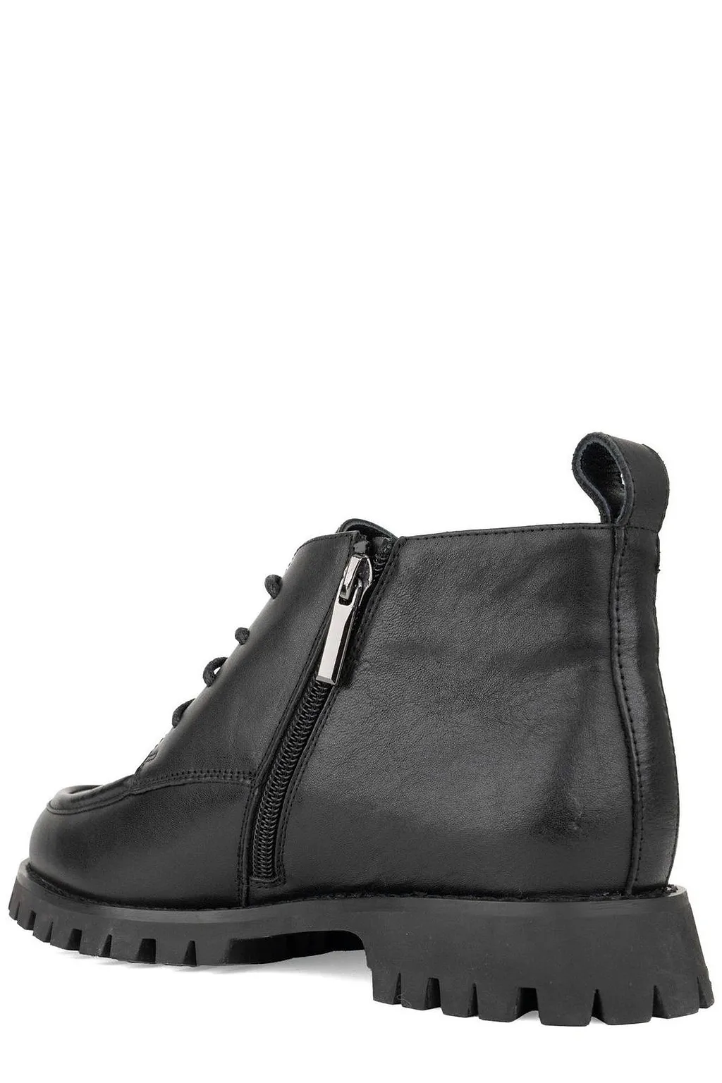Sergio Moretti Lace-Up Flat Ankle Boots