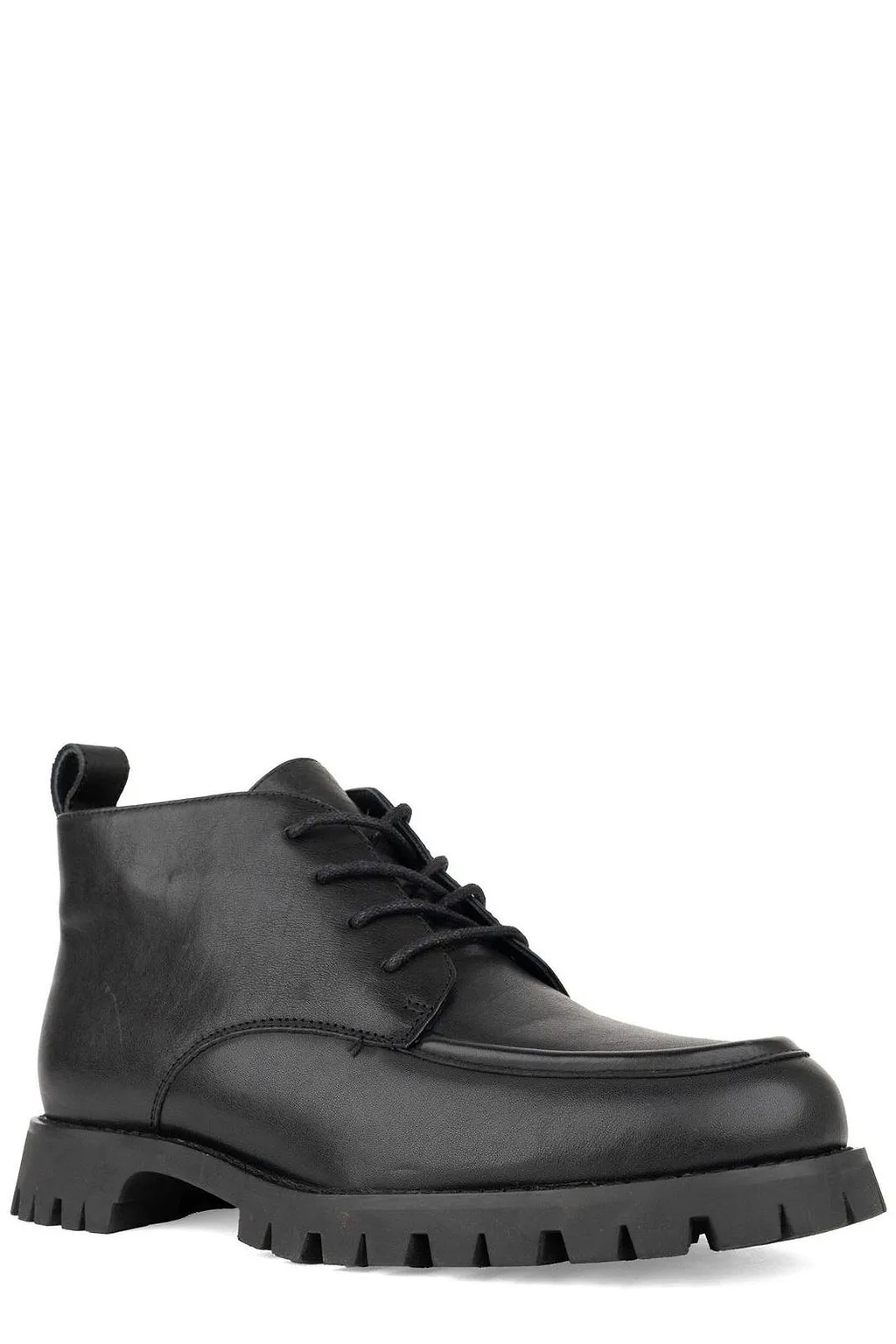 Sergio Moretti Lace-Up Flat Ankle Boots