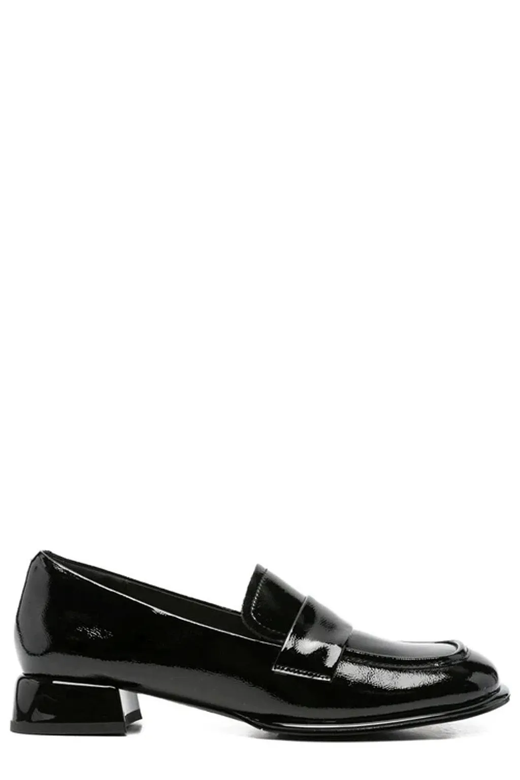 Sergio Moretti Patent Block Heel Loafers