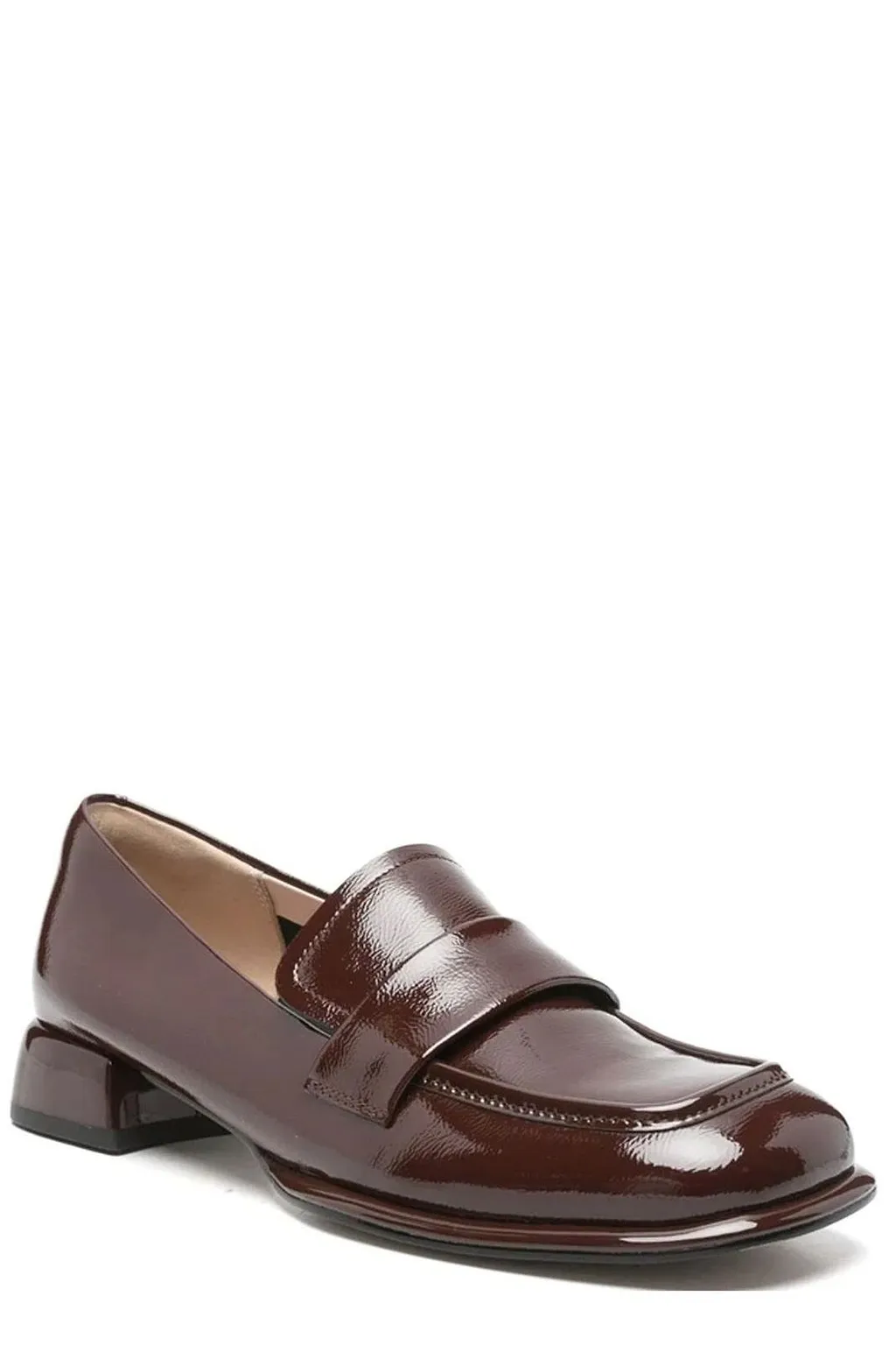 Sergio Moretti Patent Block Heel Loafers