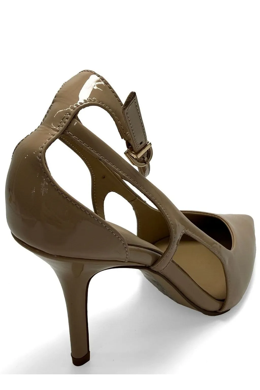 Sergio Moretti Patent Strappy Heeled Pumps