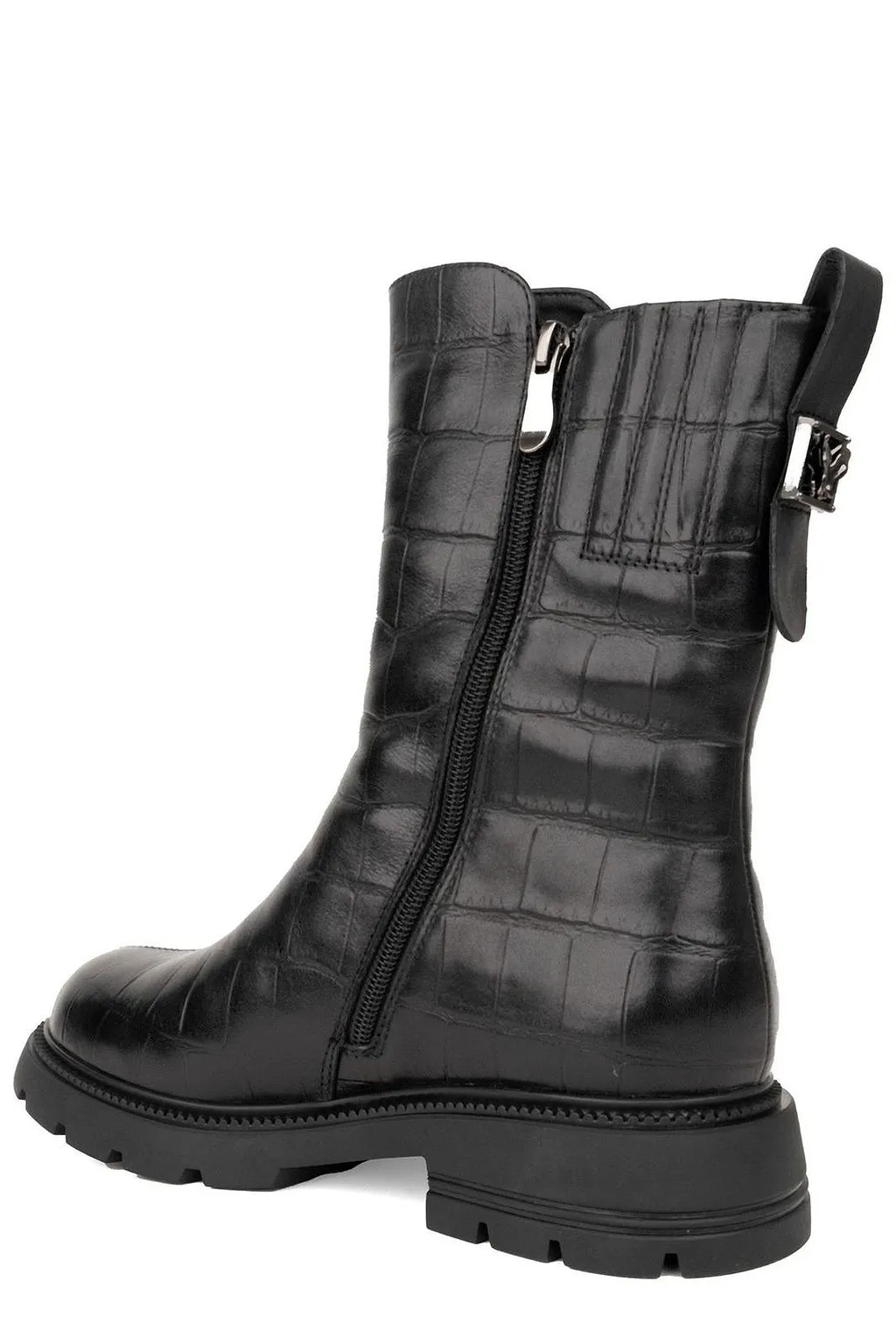 Sergio Moretti Textured Zip Ankle Boots
