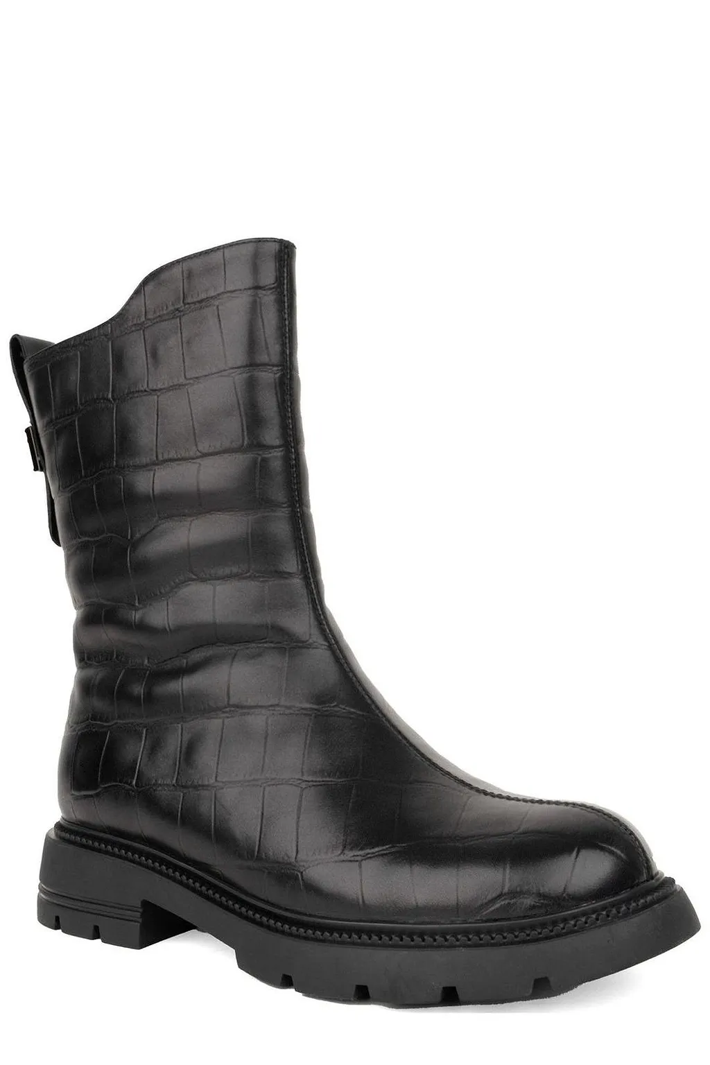 Sergio Moretti Textured Zip Ankle Boots