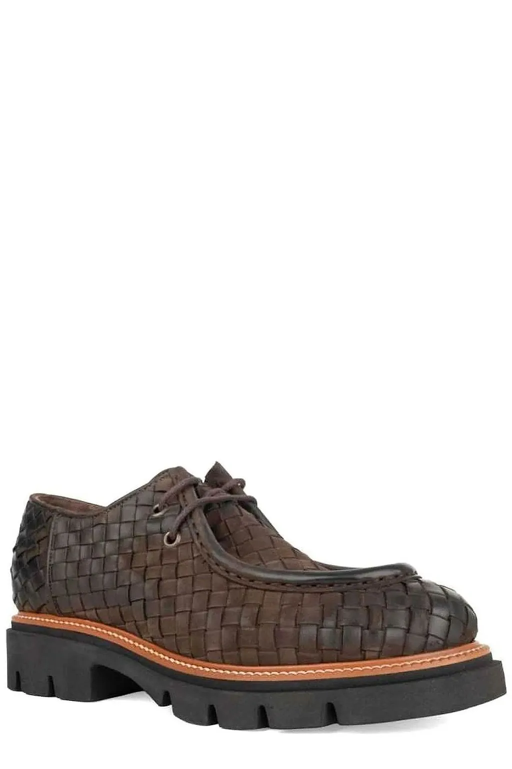 Sergio Moretti Woven Lace-Up Shoes