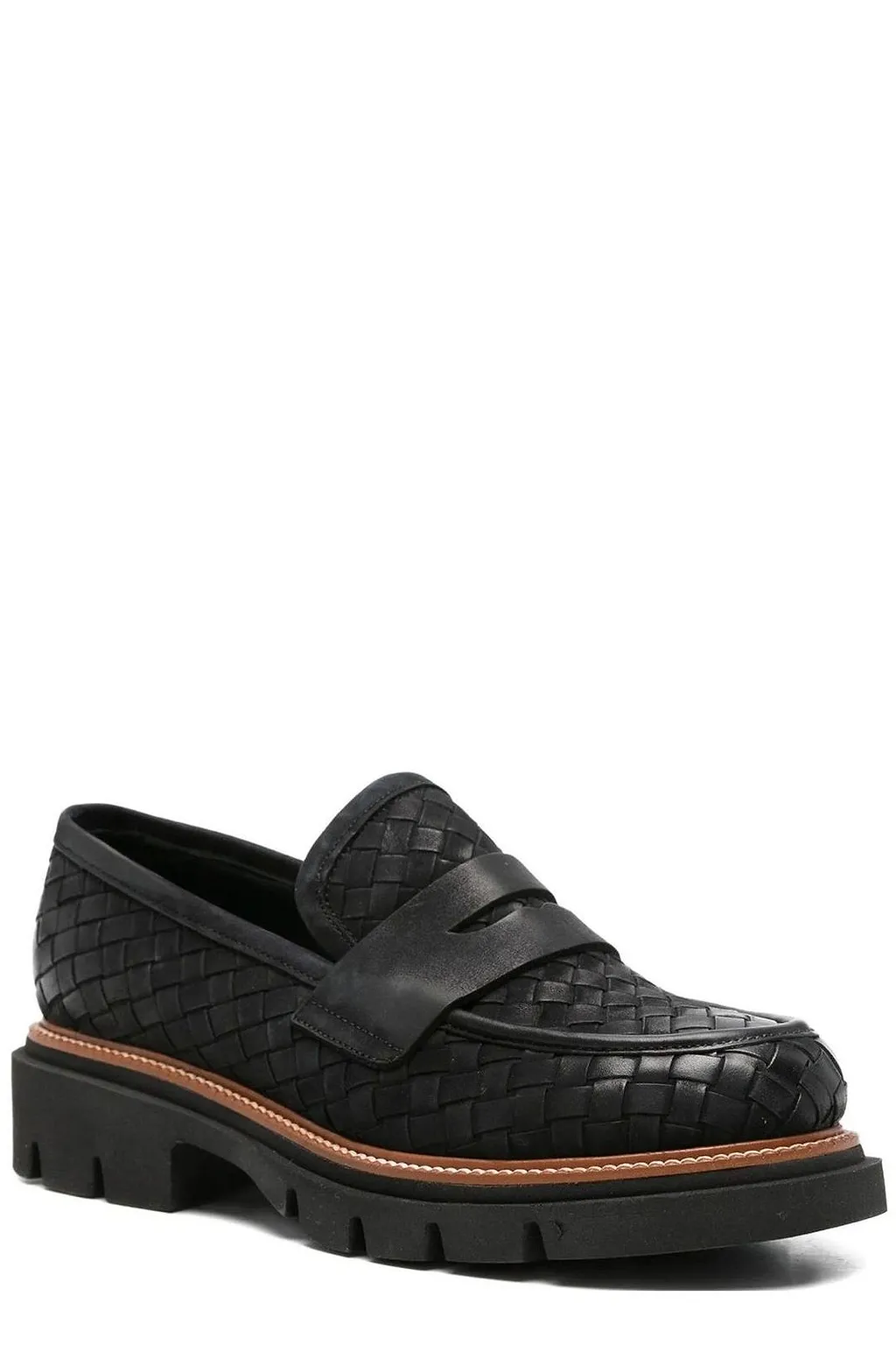 Sergio Moretti Woven Penny Flat Shoes