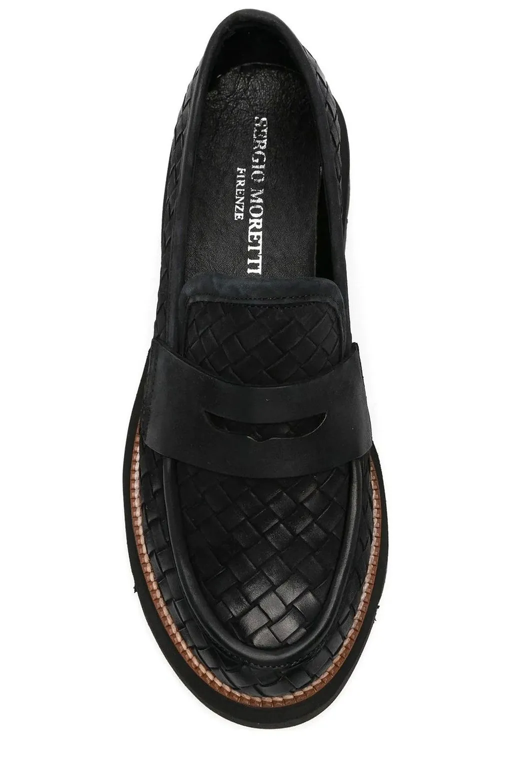 Sergio Moretti Woven Penny Flat Shoes